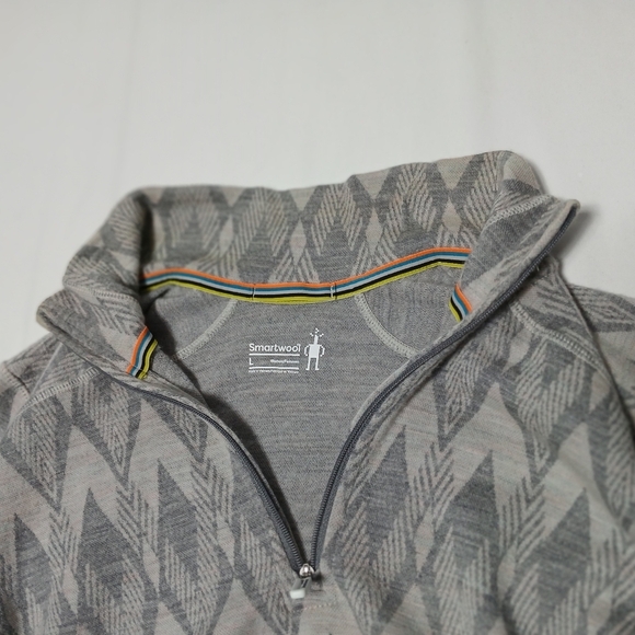 Smartwool Ladies  Classic  Thermal 1/4 Zip Pull Over Sweater. Size L - Picture 11 of 11